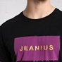 EDWARD JEANS-Ανδρικό t-shirt EDWARD JEANS JEANER μαύρο μοβ