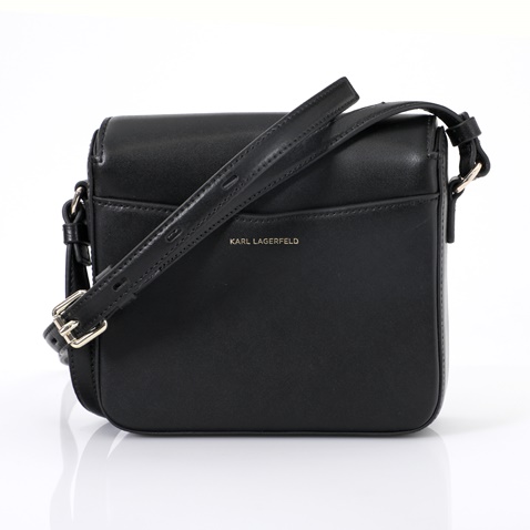 KARL LAGERFELD-Γυναικεία τσάντα χιαστί KARL LAGERFELD 205W3182 K/AUTOGRAPH μαύρη