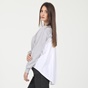 KARL LAGERFELD-Γυναικεία φούτερ μπλούζα KARL LAGERFELD 211W1801 FABRIC MIX γκρι λευκή