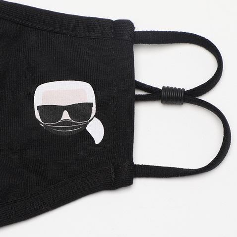 KARL LAGERFELD-Μάσκες προστασίας σετ των 2 KARL LAGERFELD 211W3910 IKONIK μαύρες