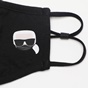 KARL LAGERFELD-Μάσκες προστασίας σετ των 2 KARL LAGERFELD 211W3910 IKONIK μαύρες