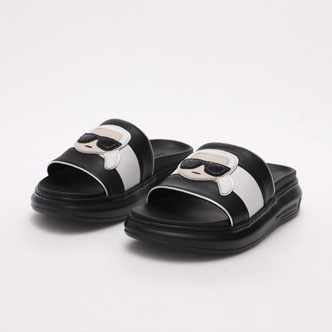 KARL LAGERFELD-Γυναικεία slides KARL LAGERFELD KL62500 IKONIC μαύρα