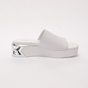KARL LAGERFELD-Γυναικεία δερμάτινα mules KARL LAGERFELD MULE SANDALS λευκά