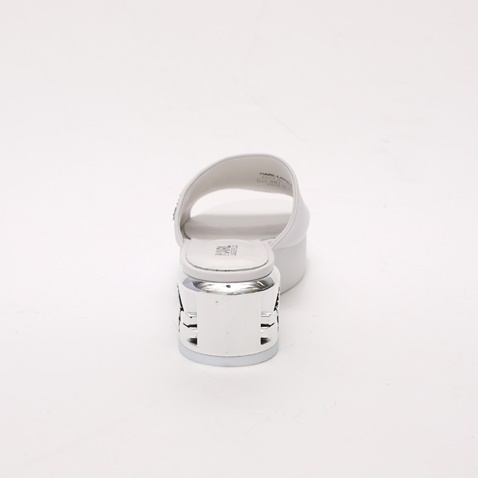 KARL LAGERFELD-Γυναικεία δερμάτινα mules KARL LAGERFELD MULE SANDALS λευκά
