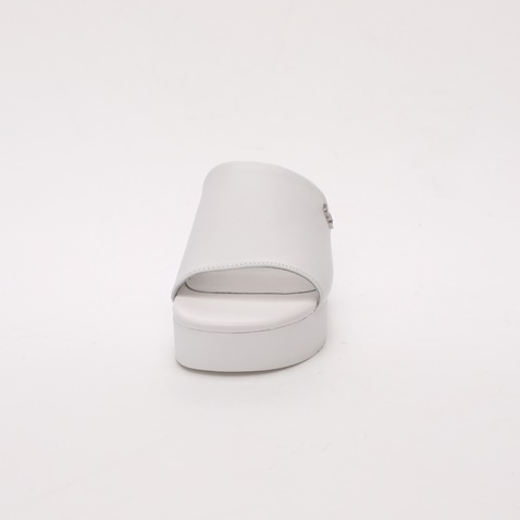 KARL LAGERFELD-Γυναικεία δερμάτινα mules KARL LAGERFELD MULE SANDALS λευκά