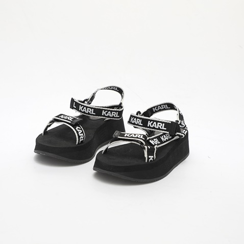 KARL LAGERFELD-Γυναικεία σανδάλια KARL LAGERFELD WEB STRAP μαύρα