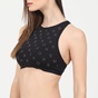 MICHAEL KORS-Γυναικείο μαγιό top MICHAEL by Michael Kors Studded Logo Solids Racerback μαύρο