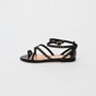 TED BAKER-Γυναικεία σανδάλια TED BAKER FLAT STUDDED GLADIATOR μαύρα