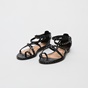 TED BAKER-Γυναικεία σανδάλια TED BAKER FLAT STUDDED GLADIATOR μαύρα