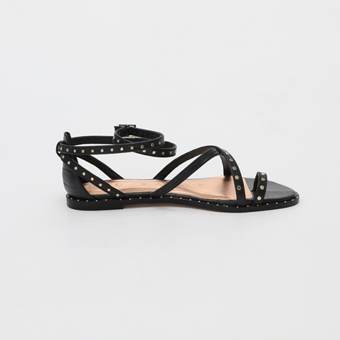 TED BAKER-Γυναικεία σανδάλια TED BAKER FLAT STUDDED GLADIATOR μαύρα