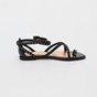 TED BAKER-Γυναικεία σανδάλια TED BAKER FLAT STUDDED GLADIATOR μαύρα