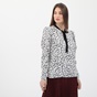 TED BAKER-Γυναικεία μπλούζα TED BAKER METROPOLIS PRINTED WOVEN TOP μαύρη λευκή