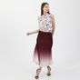 TED BAKER-Γυναικείο αμάνικο πουκάμισο TED BAKER  PLEATED RUFFLE λευκό floral