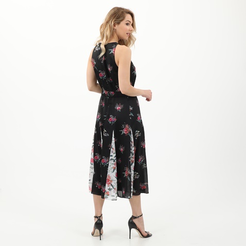 TED BAKER-Γυναικείο midi φόρεμα Liilo TED BAKER METROPOLIS MIDI DRESS μαύρο floral