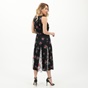 TED BAKER-Γυναικείο midi φόρεμα Liilo TED BAKER METROPOLIS MIDI DRESS μαύρο floral