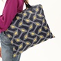 TED BAKER-Γυναικεία τσάντα ώμου TED BAKER 252569 LIP FOLDAWAY SHOPPER μπλε κίτρινη