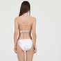 TED BAKER-Γυναικείο μαγιό μπικίνι top TED BAKER TRIANGLE BIKINI TOP TASSEL λευκό
