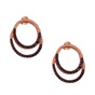 JEWELTUDE-Γυναικεία ασημένια σκουλαρίκια JEWELTUDE 12564 ρόζ επιχρυσωμένα