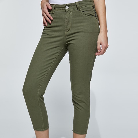 EDWARD JEANS-Γυναικείο jean παντελόνι EDWARD JEANS DORIE-RMS coloured χακί