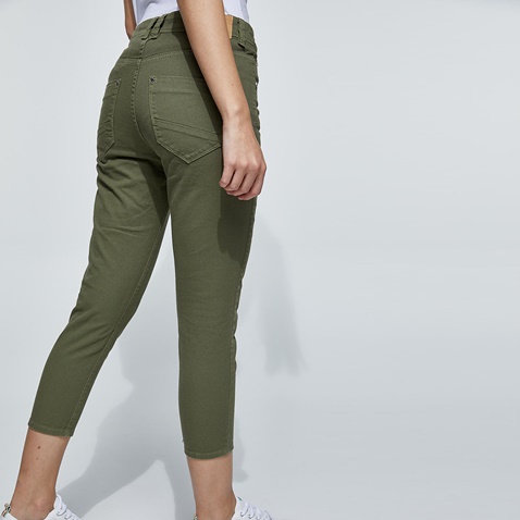EDWARD JEANS-Γυναικείο jean παντελόνι EDWARD JEANS DORIE-RMS coloured χακί