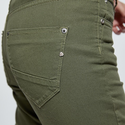 EDWARD JEANS-Γυναικείο jean παντελόνι EDWARD JEANS DORIE-RMS coloured χακί