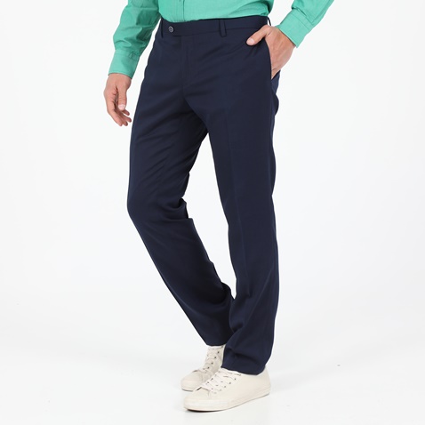 DORS-Ανδρικό formal chino παντελόνι DORS fancy pique μπλε