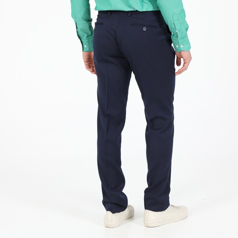 DORS-Ανδρικό formal chino παντελόνι DORS fancy pique μπλε