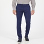 DORS-Ανδρικό formal chino παντελόνι DORS fancy pique μπλε