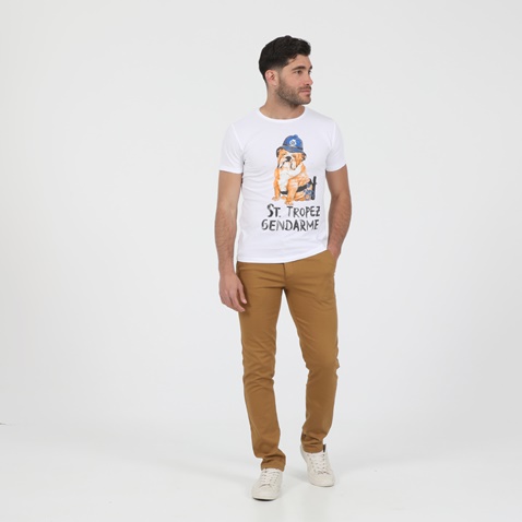 DORS-Ανδρικό chino παντελόνι DORS comfort καφέ