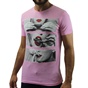 DORS-Ανδρικό t-shirt με στάμπα DORS ροζ
