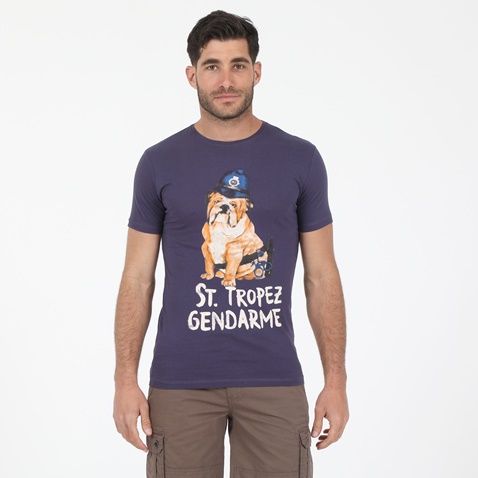 DORS-Ανδρικό t-shirt DORS μπλε