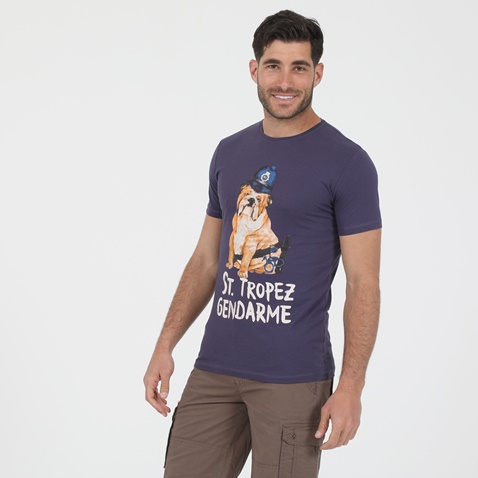 DORS-Ανδρικό t-shirt DORS μπλε