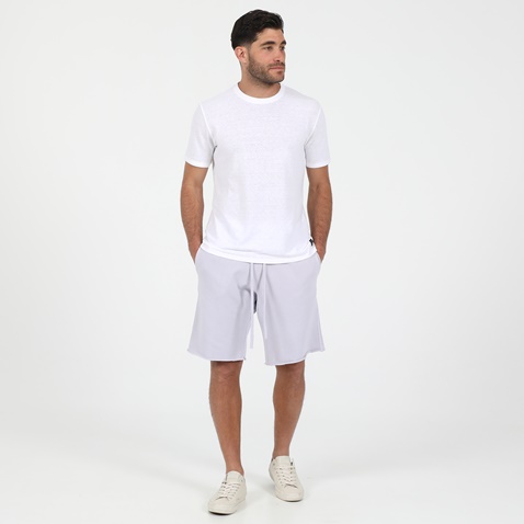 DIRTY LAUNDRY-Ανδρική μπλούζα DIRTY LAUNDRY LINEN DOUBLE HEM TEE λευκή