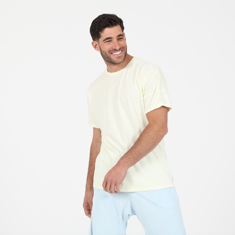 DIRTY LAUNDRY-Ανδρική μπλούζα DIRTY LAUNDRY ROLLED SLEEVE TEE κίτρινη