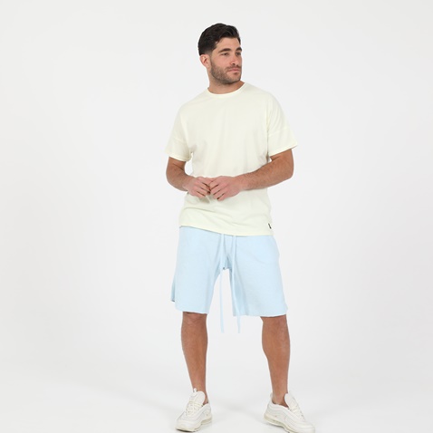 DIRTY LAUNDRY-Ανδρική μπλούζα DIRTY LAUNDRY ROLLED SLEEVE TEE κίτρινη