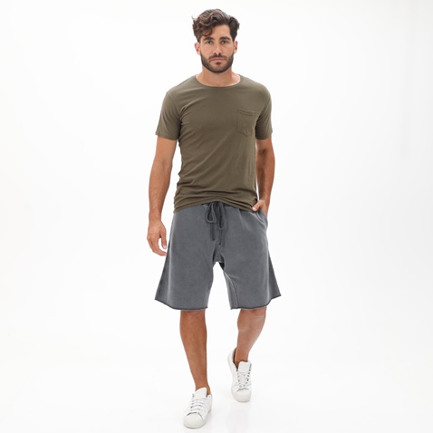 DIRTY LAUNDRY-Ανδρική sport βερμούδα DIRTY LAUNDRY DLMB0220S LOOSE FIT ACID γκρι