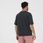 DIRTY LAUNDRY-Ανδρική κοντομάνικη φούτερ μπλούζα DIRTY LAUNDRY OVERSIZED LOOSE KNIT ανθρακί γκρι