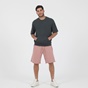 DIRTY LAUNDRY-Ανδρική κοντομάνικη φούτερ μπλούζα DIRTY LAUNDRY OVERSIZED LOOSE KNIT ανθρακί γκρι