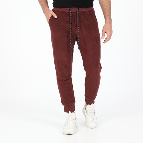 BODYTALK-Ανδρικό παντελόνι φόρμας BODYTALK COMFYM JOGGER μπορντό