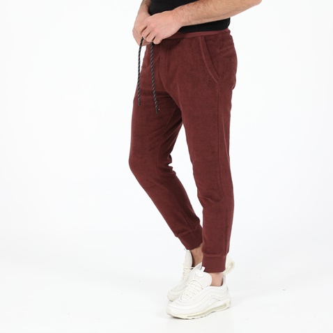 BODYTALK-Ανδρικό παντελόνι φόρμας BODYTALK COMFYM JOGGER μπορντό