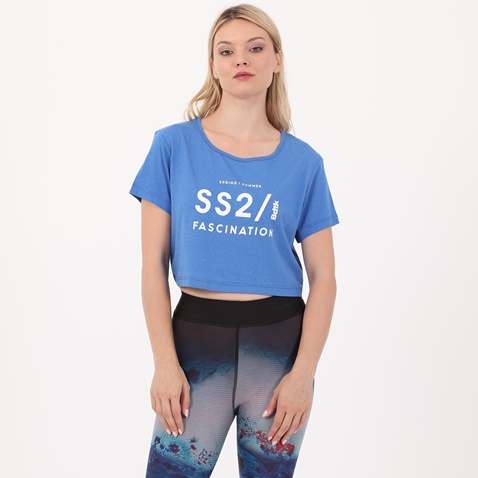 BODYTALK-Γυναικείο cropped t-shirt BODYTALK 1211-908020 μπλε