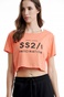 BODYTALK-Γυναικείο cropped t-shirt BODYTALK 1211-908020 πορτοκαλί