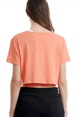 BODYTALK-Γυναικείο cropped t-shirt BODYTALK 1211-908020 πορτοκαλί