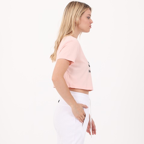 BODYTALK-Γυναικείο cropped t-shirt BODYTALK 1211-908020 ροζ