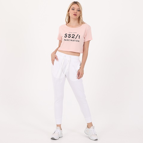 BODYTALK-Γυναικείο cropped t-shirt BODYTALK 1211-908020 ροζ