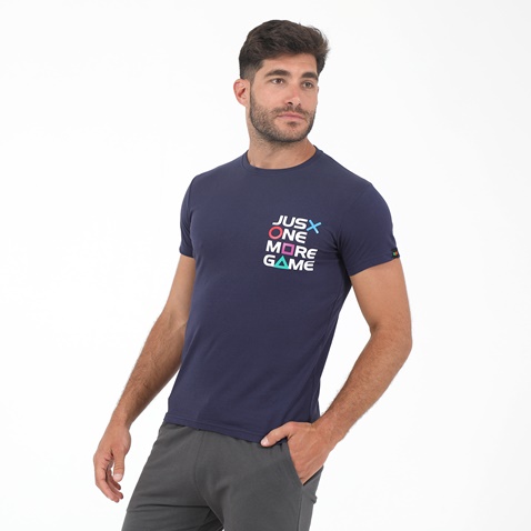 GREENWOOD-Ανδρικό t-shirt GREENWOOD GRW04 MORE GAME μπλε