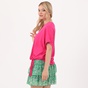 ATTRATTIVO-Γυναικείο cropped top με μακρύ κολιέ ATTRATTIVO φούξια