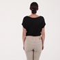 ALE-Γυναικείο cropped top με μακρύ κολιέ ATTRATTIVO μαύρο