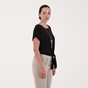 ALE-Γυναικείο cropped top με μακρύ κολιέ ATTRATTIVO μαύρο