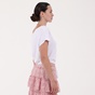 'ALE-Γυναικείο cropped top με μακρύ κολιέ ATTRATTIVO λευκό